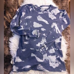 ⭐️3/$25⭐️ Vintage Purple Bleach Stain Burnout Thin Waffle Knit Long Sleeve Tee